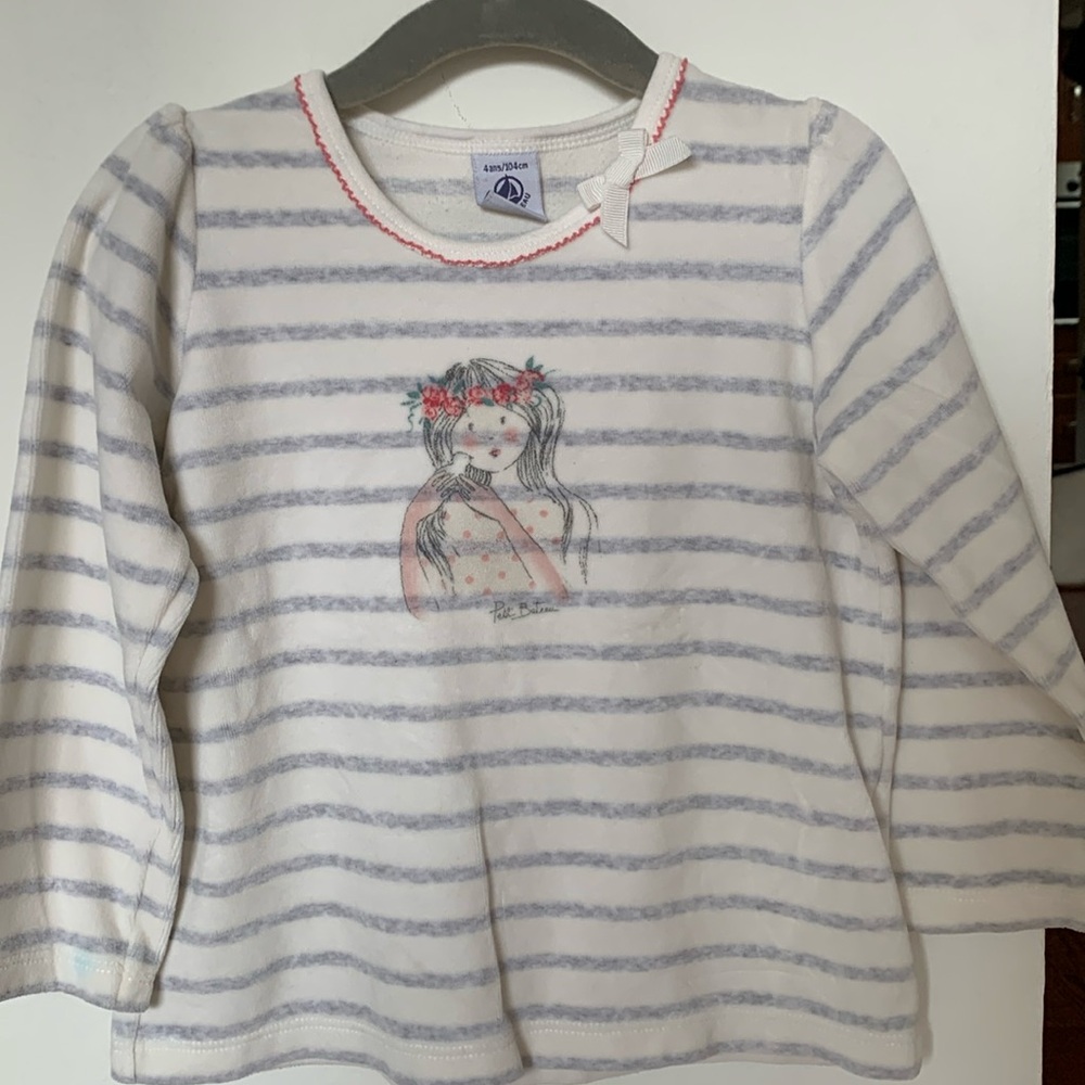 Petit bateau velvet kids top